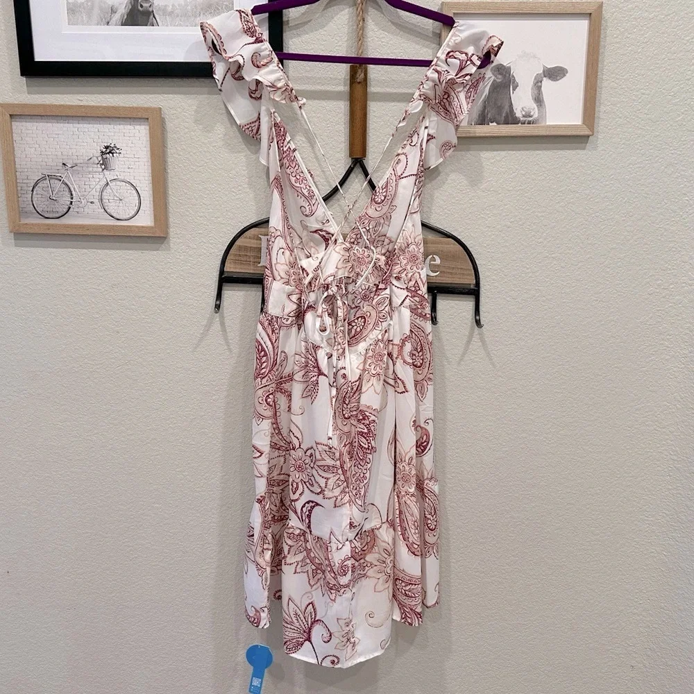 New! Cupshe Boho Mini Dress Paisley Print Size Medium - Picture 9 of 16